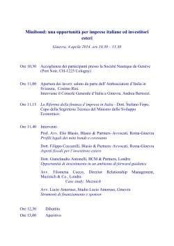 In allegato il programma