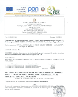 Indagine affidamento servizi ingegneria e architettura