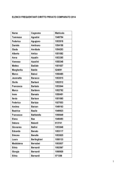 DIRITTO PRIVATO COMPARATO lista finale frequenza 2014 2