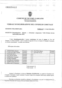 ORIGINALE ﬁ - Comune di Vico del Gargano