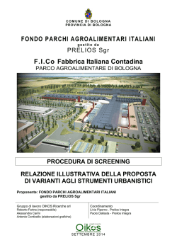 FONDO PARCHI AGROALIMENTARI ITALIANI F.I.Co Fabbrica