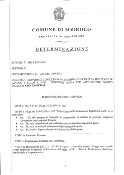 DETERMINA N. 221 DEL 25.09.2014