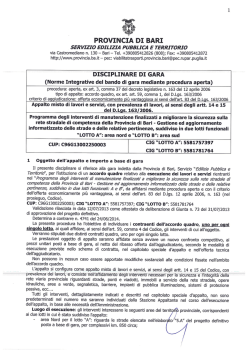 DISCIPLINARE DI GARA