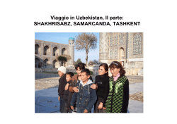 Viaggio in Uzbekistan Shakhrisabz, Samarcanda