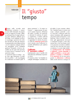 Il &ldquo;giusto&rdquo; tempo - Scuola Italiana Moderna