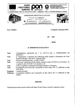 Individuazione TUTOR PON C1 - Scuola Carducci Cerignola