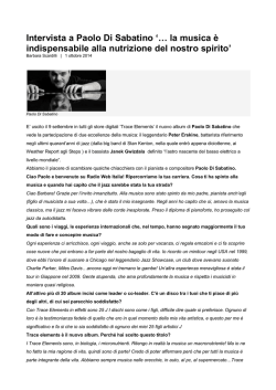 Intervista a Radio Web Italia 2014