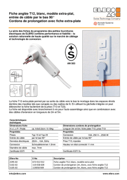 Fiche angl&eacute;e T12, blanc, mod&egrave;le extra
