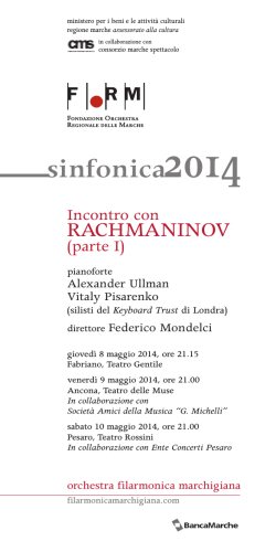 scarica il programma di sala - Orchestra Filarmonica Marchigiana