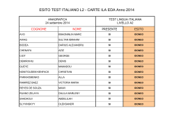 ESITO TEST ITALIANO L2 - CARTE ILA EDA Anno 2014