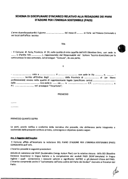 Schema di Disciplinare di Incarico