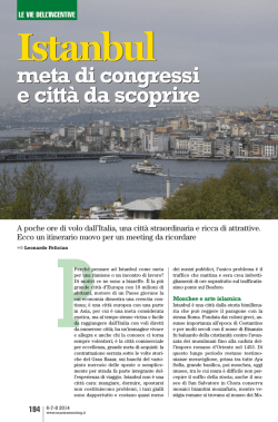 Istanbul meta di congressi e citt&agrave; da scoprire