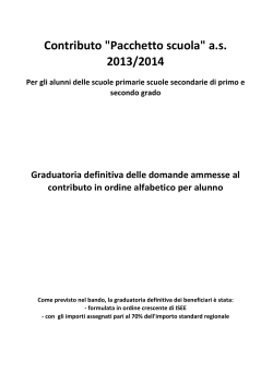 graduatoria definitivapacchetto scuola as 2013/2014
