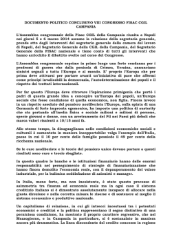 DOCUMENTO POLITICO CONCLUSIVO VIII CONGRESSO FISAC