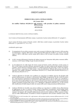 INDIRIZZO DELLA BANCA CENTRALE EUROPEA