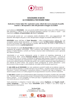 GOLOSARIA IS BACK! LA COMUNICA THE ROUND TABLE