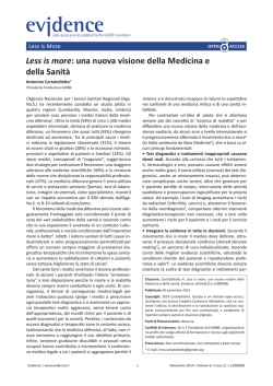 Less is more: una nuova visione della Medicina e della