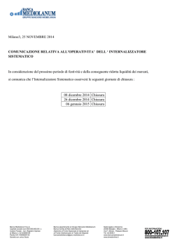Festivita IS - Banca Mediolanum