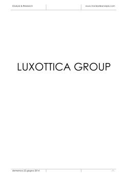 Luxottica - MoneyRiskAnalysis