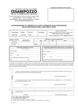 modulo SEPA - Mutua Cesare Pozzo