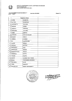 Formazione classi seconde Scuola Secondaria a.s.2014-15