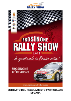 scarica il regolamento - Frosinone Rally Show