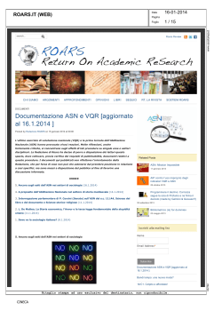 Documentazione ASN e VQR [aggiornato al 16.1.2014 ]