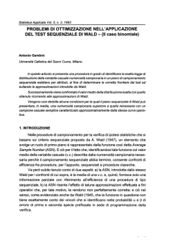 Il caso binomiale - Statistica Applicata