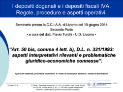 I depositi doganali e i depositi fiscali IVA. Regole, procedure e