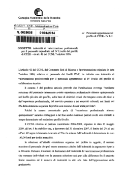 Codice Bando Art. 42 CCNL - Anno 2014