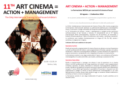 ART CINEMA = ACTION + MANAGEMENT