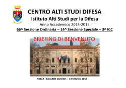 BRIEEFING GEN CRETELLA - Ministero della Difesa