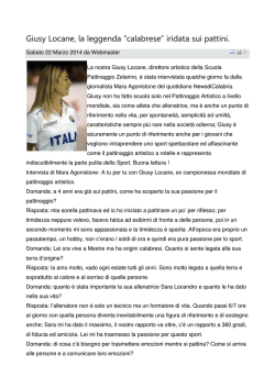 Giusy Locane, la leggenda - Scuola di pattinaggio artistico a rotelle
