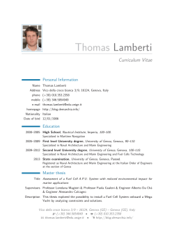 Thomas Lamberti – Curriculum Vitae