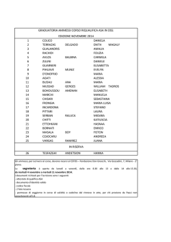 Graduatoria ammessi corso Riqualifica ASA in OSS