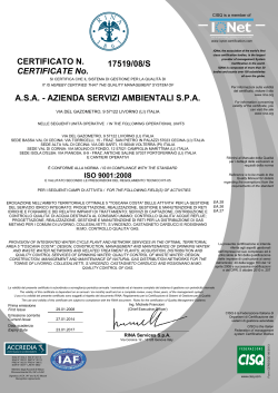 Certificato RINA ISO 9001 scad 2017