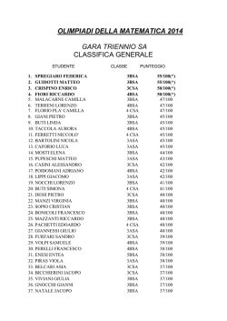 Graduatoria SENIOR - "G. Marconi"