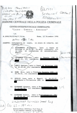 Informativa 1996 della Criminalpol