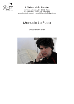 Manuele La Puca - I Colossi della Musica