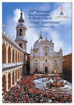 Programma - Associazione Rassegna Lauretana di Musica Sacra