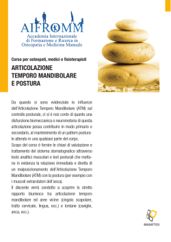 articolazione temporo mandibolare e postura