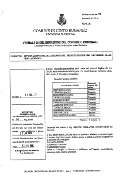 TASI delibera C.C. nr. 22 del 07.07.14