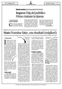 Imprese I big del pubblico Primo: trainare la