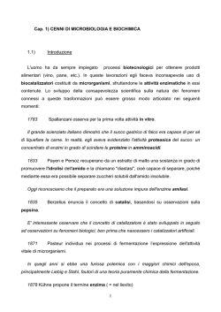 Dispense 1 Cenni di microbiologia e biochimica