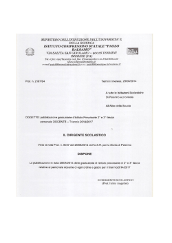 decreti e nota - ICS "Paolo Balsamo"