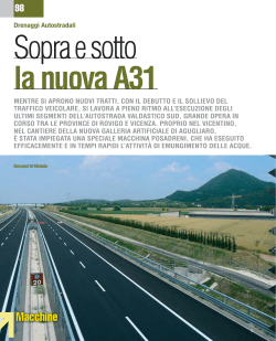 Sopra e sotto la nuova A31