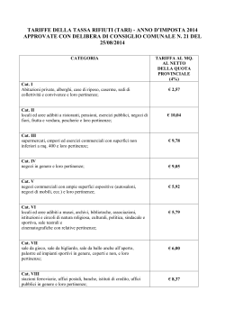 Tariffe TARI 2014 - Comune di Palo del Colle