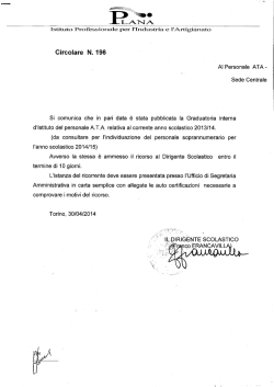 Graduatoria interna ATA 2013-2014