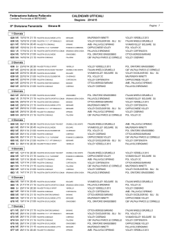 Scarica il calendario della 2^ Divisione