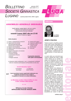 BOLLETTINO SOCIETÀ GINNASTICA